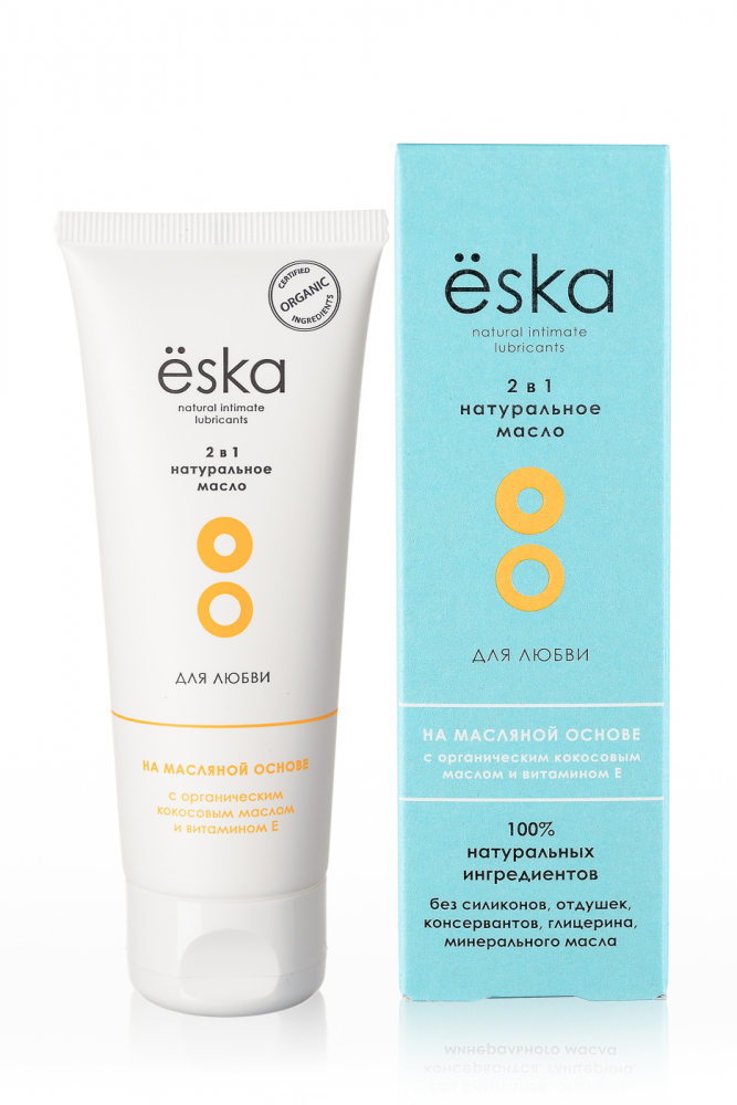 Гель - масло "Eska" на масляной основе, с органическим кокосовым маслом, 75ml 